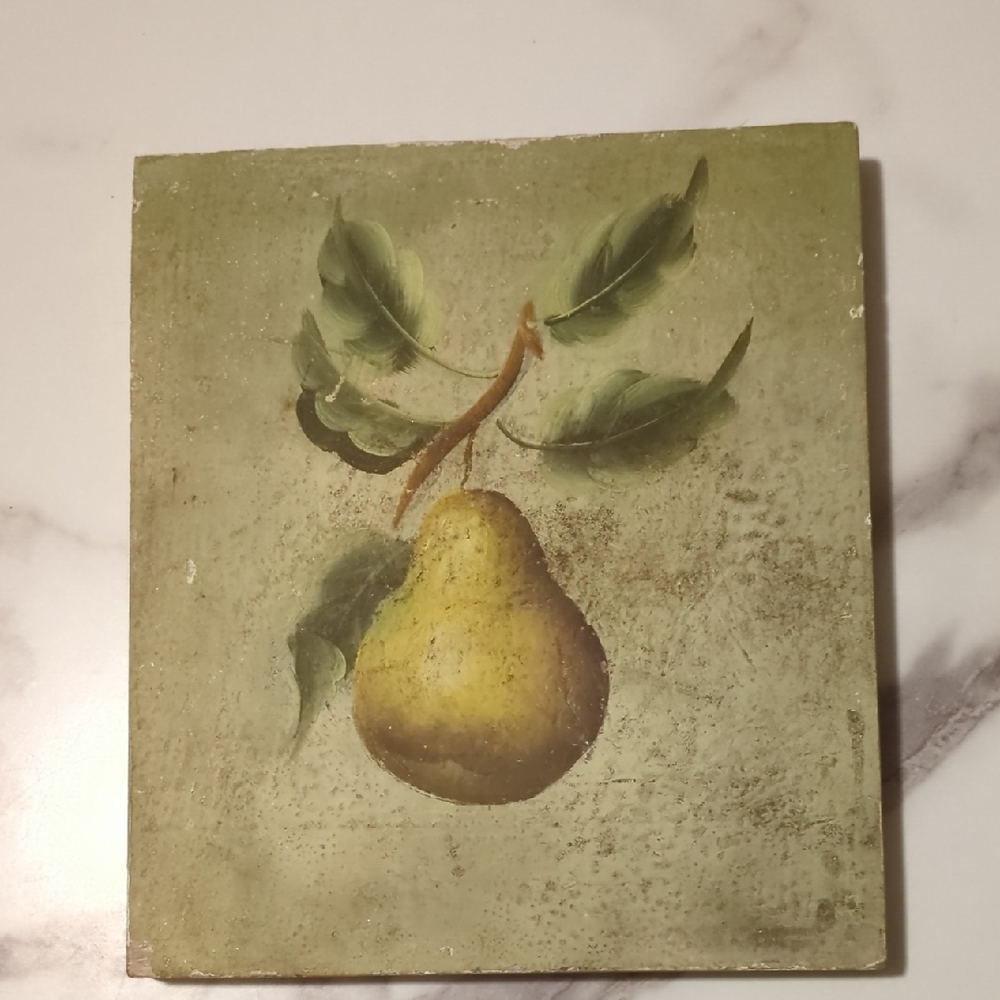Vintage Pear Art Tile
